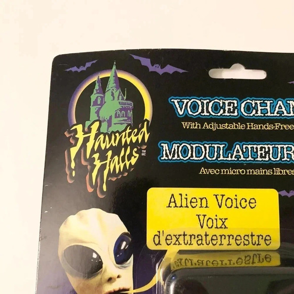 Haunted Halls Alien  Voice Changer Hands Free Microphone Halloween - Picture 3 of 12